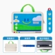 [【升级款】【无脚+有背带】电脑套娃包【手工款】+【加厚五金+可挂行李箱+双层提手】【送标贴】 可放16.9寸]
