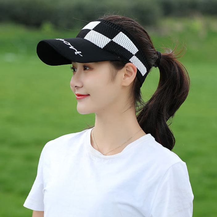 空无顶帽子女士可扎高马尾春夏季帽子