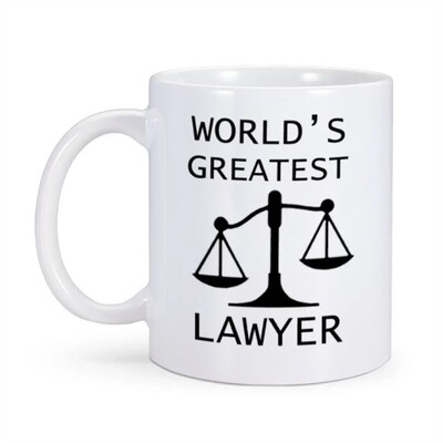 律师礼物黑色内彩马克杯lawyer coffee mug 11oz大容量陶瓷咖啡杯