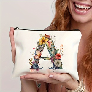 女士化妆包字母创意图案化妆包收纳包拉链包跨境亚马逊热卖