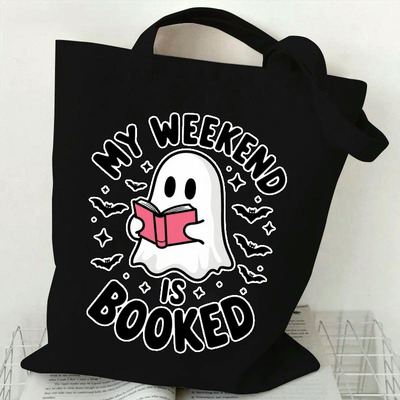 跨境热卖大容量帆布包 学生党上课书包上班族通勤托特包轻便款