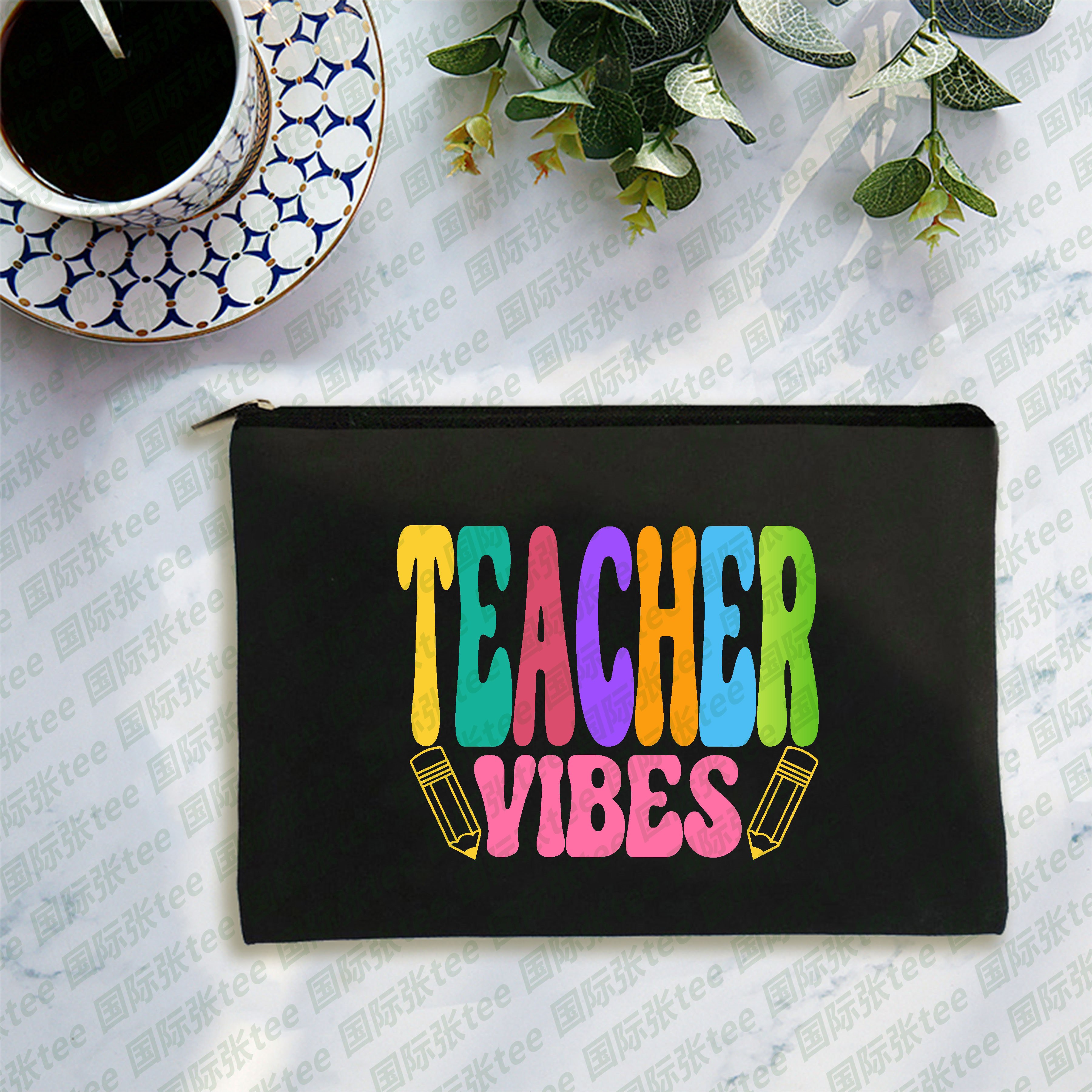 教师节印花帆布手拿零钱包拉链袋帆布化妆包收纳袋卡通帆布笔袋,箱包皮具/热销女包/男包,手拿包,淘宝优惠券,粉丝福利购,淘宝优惠卷