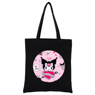 手提购物袋 Kawaii印花帆布包原宿单肩包时尚 跨境热卖 Kuromi