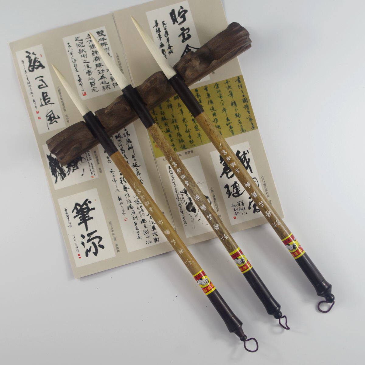 正品湖笔双羊牌长锋纯羊毫