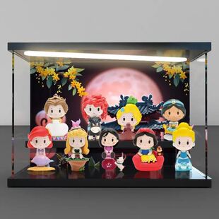 灯光款场景展示盒适用POPMART泡泡玛特公主专属座驾系列盲盒手办