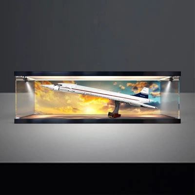 亚克力展示盒适用10318协和式客机积木透明防尘罩模型收纳盒