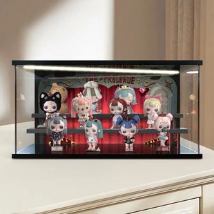 适用 泡泡玛特 TINYTINY 开场白系列手办盲盒防尘罩亚克力收纳盒