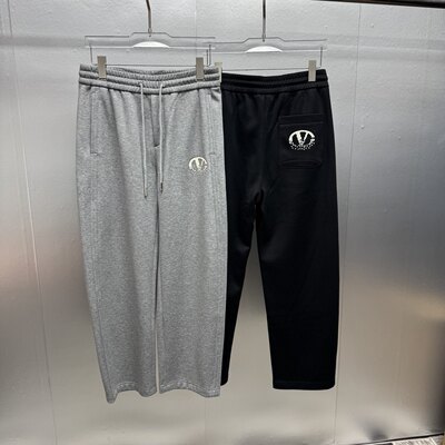 男士秋冬老钱风加绒直筒阔腿裤