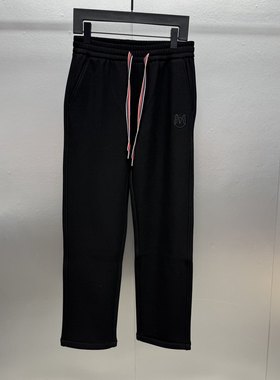 潮牌商务25秋冬加厚松弛感刺绣标装饰宽松时尚直筒阔腿男士休闲裤