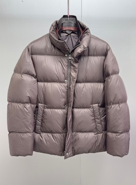 轻奢系列男25秋冬新款双层针织立领羽绒服时尚潮流保暖面包服外套