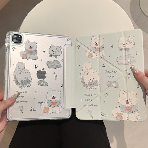 适用2025新款苹果ipad11代保护壳Y型+三折iPad Air7/6带笔槽11英寸10.2卡通ipad Pro2024平板8套第10代10.9寸