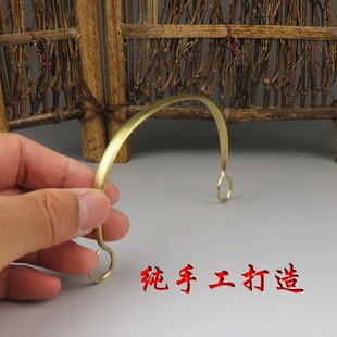 买一送一特价高档镜面名家纯手工实心黄铜紫砂茶壶把手11到12厘米