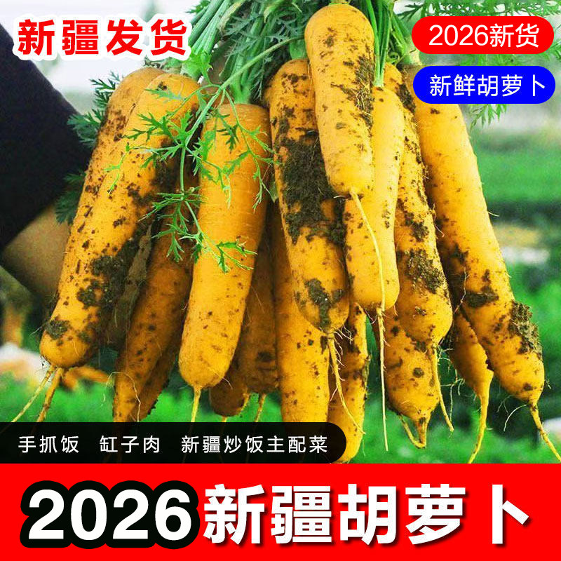新货糖心胡萝卜带泥箱装