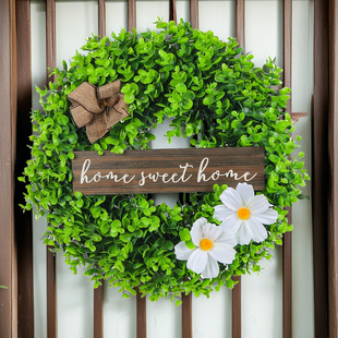 garland Door decorations Christmas Flowers Plastic Wreath