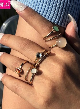 Alloy Popular Women elegant Creative joint rings female set