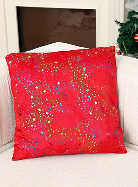 Christmas decoration snowflake Santa Claus sofa pillow cover