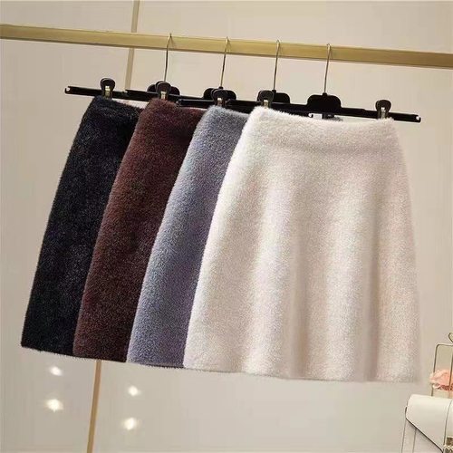 Women's autumn winter knitted short skirt Spring midi skirt