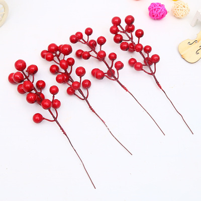 Christmas Tree garland Decorations Red branches False fruit