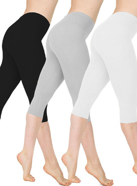 New oversized elastic low waisted leggings women capri pants