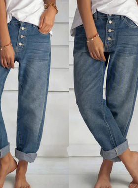 牛仔裤New loose-fit casual jeans women in spring denim pants