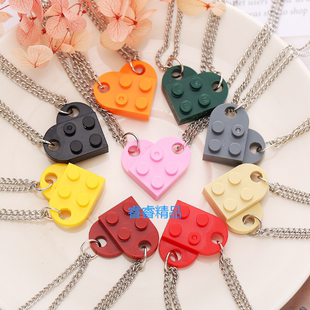 Cute Pendant Chain Love Bead Heart Creative Necklace Simple