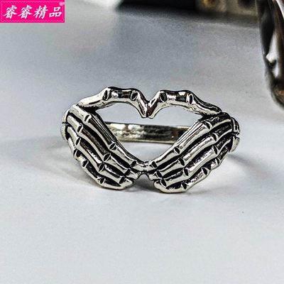 Creative retro men women personality punk ghost finger ring