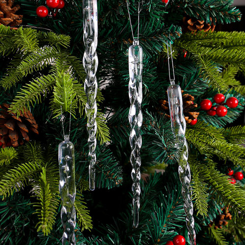 Christmas plastic ice cones party Fake icicle bars ornament