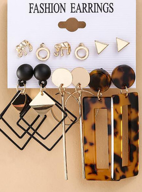 Acrylic Earring ear stud hyperbole earrings 欧美亚克力耳环女