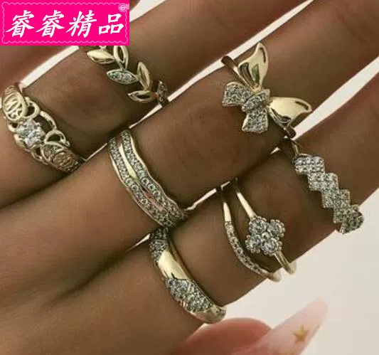 7 шт. модные женские кольца для суставов, украшения на пальцах