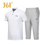 Áo thun ngắn tay 361 độ nam mùa hè thấm hút ẩm 361 bảy chiếc quần thể thao nam giản dị - Áo polo thể thao