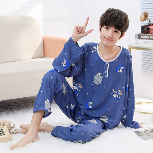 夏季青少年棉绸休闲家居服大码