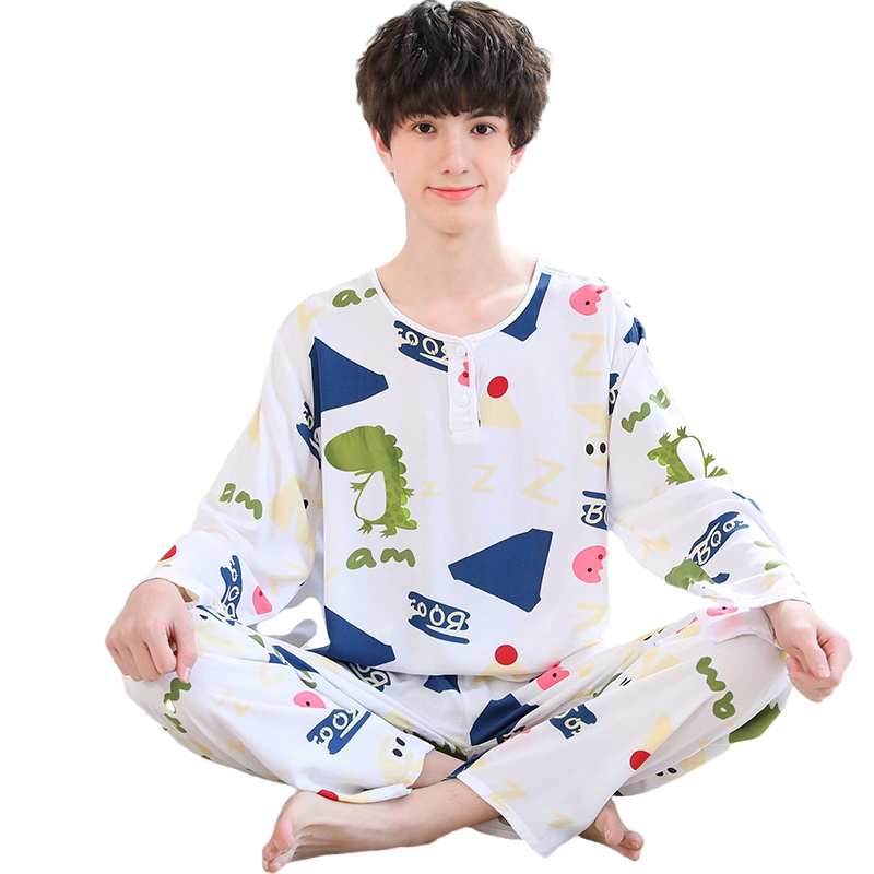 家居服宽松薄款夏季青少年绵绸