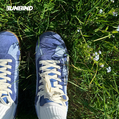 3B深蓝色复古休闲德训鞋