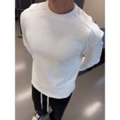 秋冬季 SANBAI 保暖自发热上衣 加绒长袖 t恤男士 叁佰 绒面打底衫