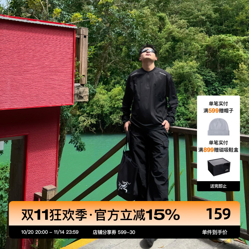 SANBAI叁佰黑色水贴袋工装裤