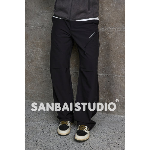SANBAI叁佰抓绒弯刀裤
