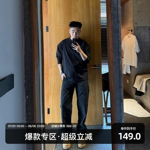 男春户外战术腰带直筒裤 SANBAI 黑色拉链冲锋休闲裤 叁佰 军鸟