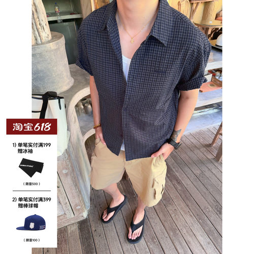 SANBAI叁佰美式工装短裤