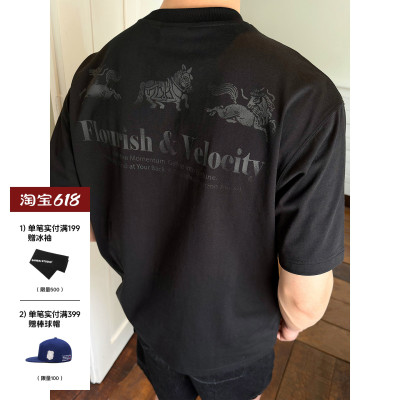 SANBAI叁佰水墨飞马索罗娜短袖