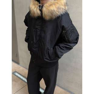 叁佰 新款 冬季 夹棉外套厚男保暖外套 2B飞行夹克棉服 SANBAI