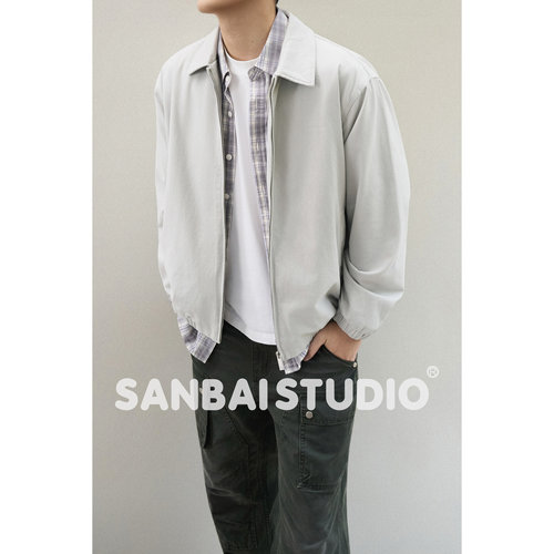 SANBAI纯棉秋季翻领夹克