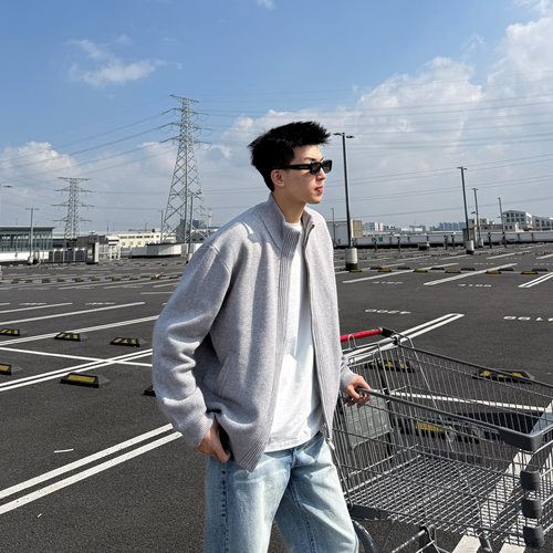 SANBAI叁佰口袋开衫毛衣