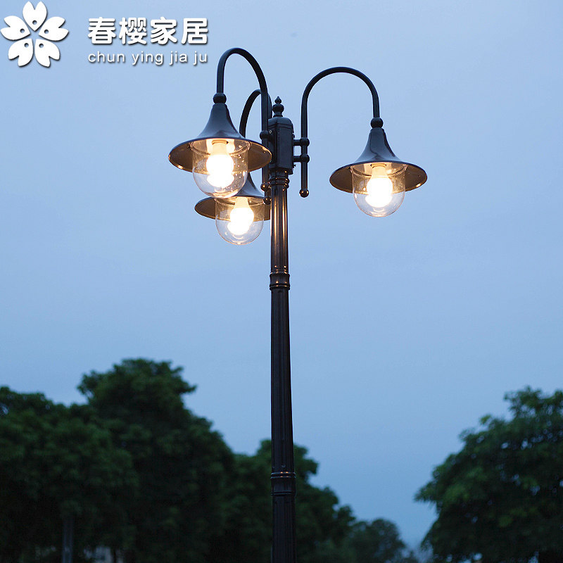 路灯户外花园别墅欧式防水室外高杆家用院子led社区庭院3米景观灯