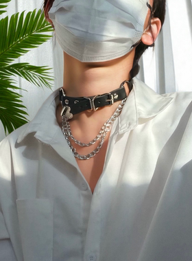 项圈chocker男生颈带项链女朋克饰品原创锁骨链暗黑风脖颈链颈环