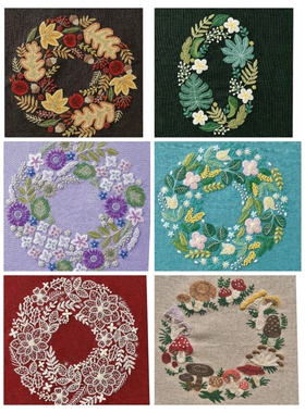 服装手工刺绣定做绣花图案图稿水溶无纺布免画图绣花不是材料包