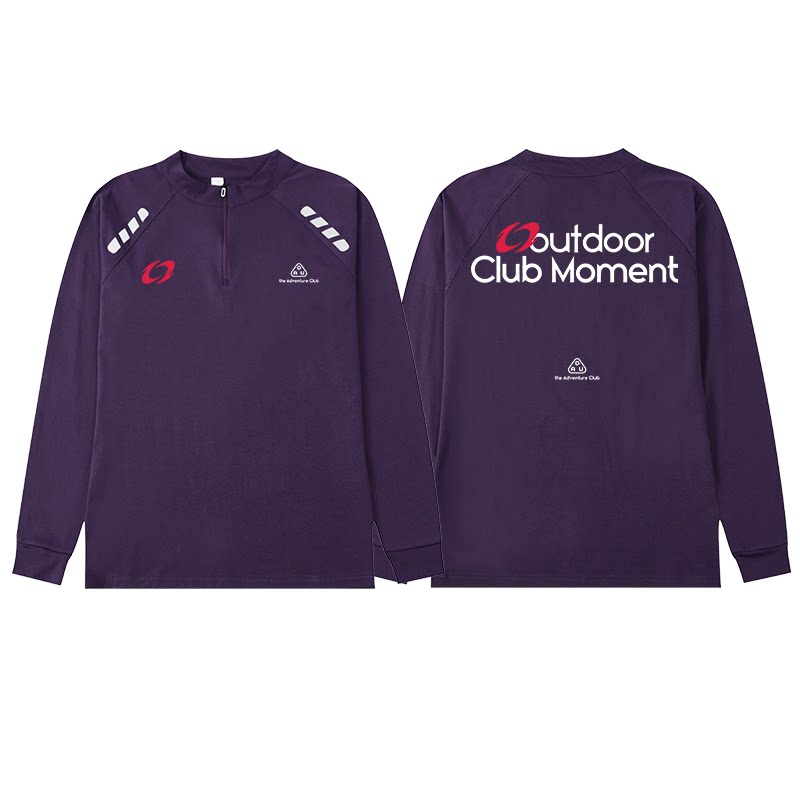 美式健身速干半拉链长袖宽松男女训练服蓝球骑行运动春秋跑步田径