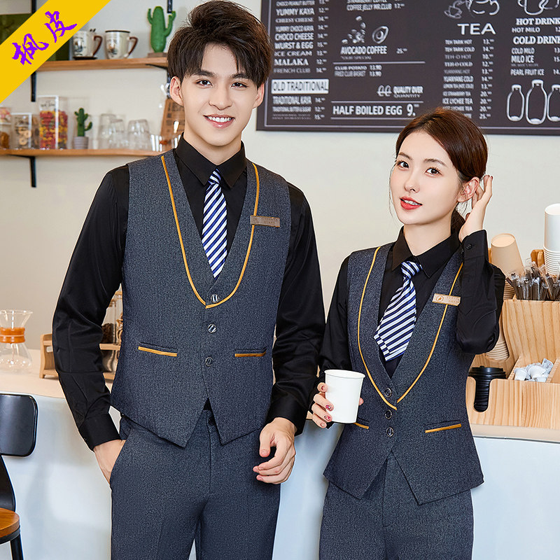 酒店KTV服务员工作服男职业马甲套装酒吧夜场餐饮前台球工装制服