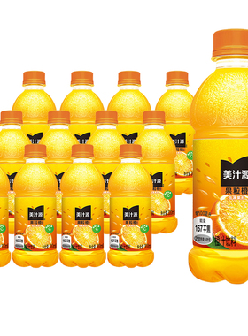 美汁源果粒橙300ml*6/12瓶装橙汁果汁橙子饮品网红果味饮料休闲