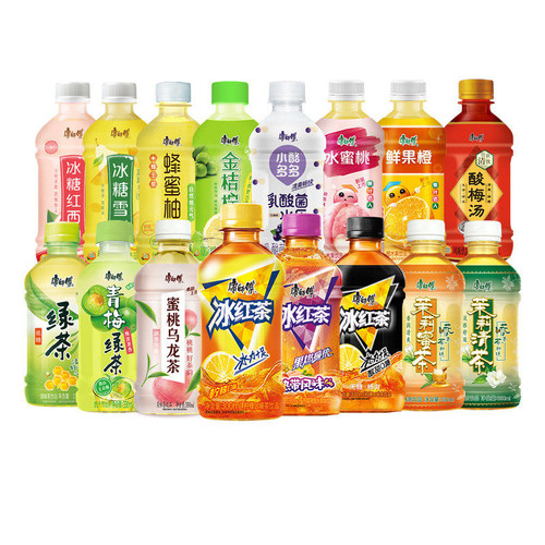 康师傅茶饮料330ml瓶装冰红茶冰糖雪梨茉莉蜜茶青梅绿茶水饮小瓶