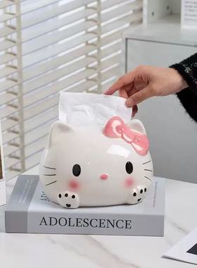 hellokitty纸巾盒客厅可爱抽纸盒房间装饰哈喽kitty家具用品宿舍